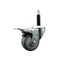 Service Caster 3'' SS Gray Poly Swivel 3/4'' Expanding Stem Caster Total Lock Brake SCC-SSEXTTL20S314-PPUB-34 - alternate 1